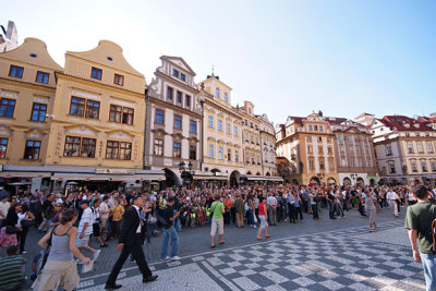 Astronomical clock attracted large crowd whenever it strikes hourly