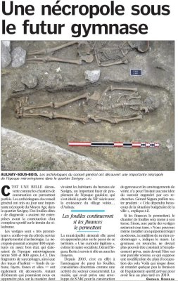 Necropole trouvee sur le site du velodrome en Octobre 2008
