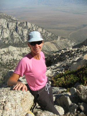Allison showing off the view behind her