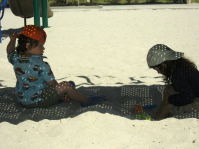 If I put my hat to the back I can play better...
