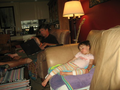 Corrina wiped out after a busy day