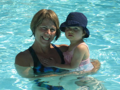 Nanette & Corrina enjoying the pool