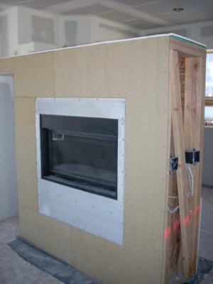 Soundproof sheetrock for interior fireplace wall