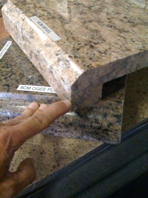 Cynthia and I chose an edge treatment for our granite