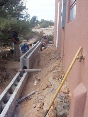 Using Rastra for the retaining wall