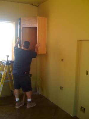 Starting the kitchen cabinets