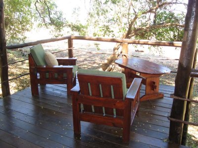 The front porch, overlooking the Zambezi River