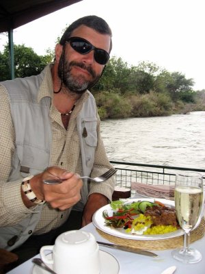 A lovely champagne brunch out on the river