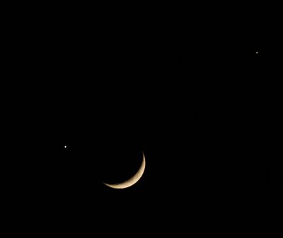 Jupiter, Venus Moon from Israel
