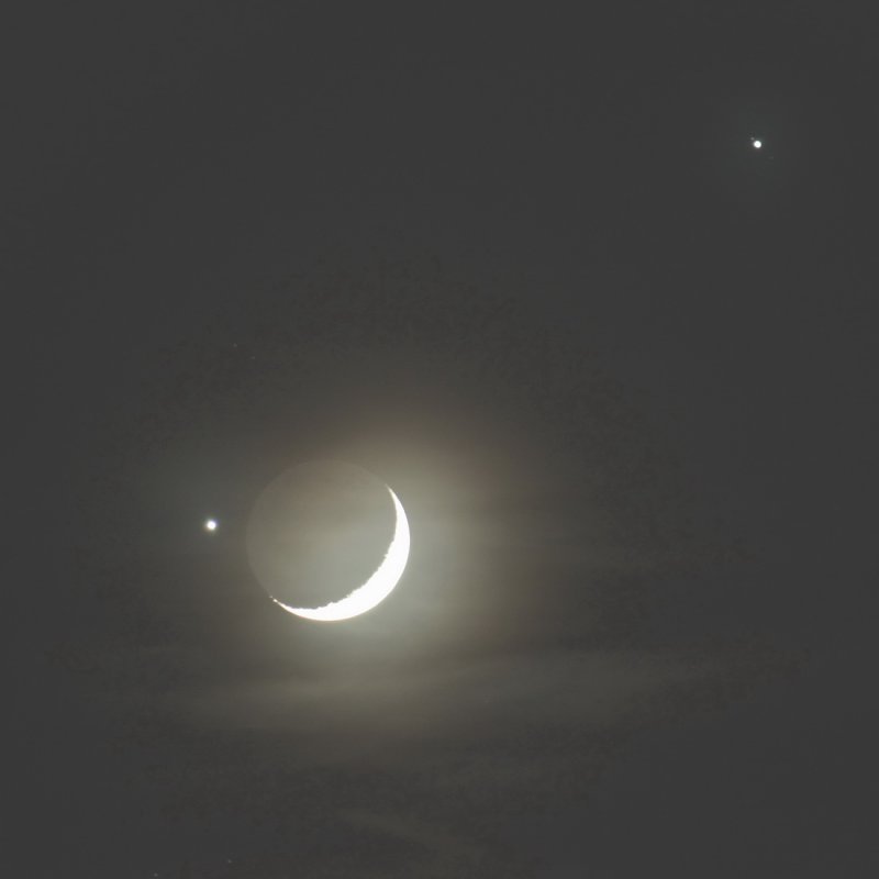 Moon, Venus and Jupiter