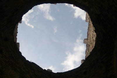 Upwards, through a church ruin