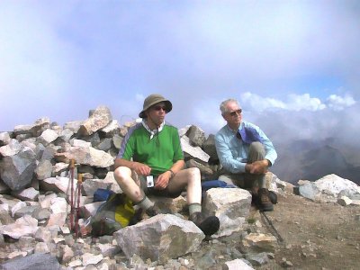 Dennis & Kurt Enjoying a Moment on the Summit