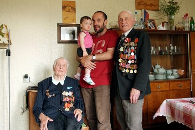 with Katya's paternal grandparents Senia and Anna (St. Pete)