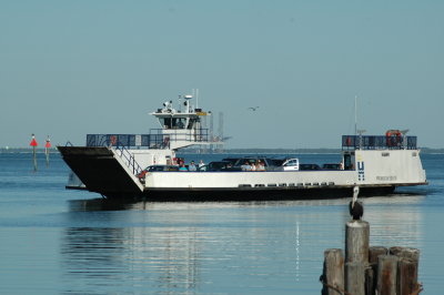 The ferry approaches