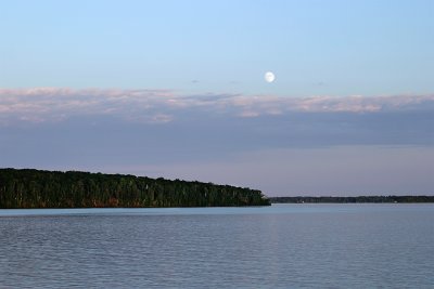 Moonrise over Basswood Island