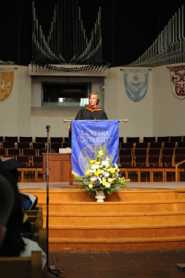 Pastor Sam giving the message.