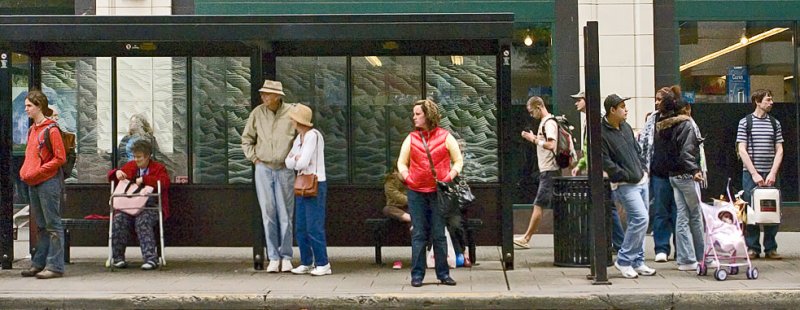 Eighth Place (Tie)<br>Bus Stop <br> by Ray Johnson