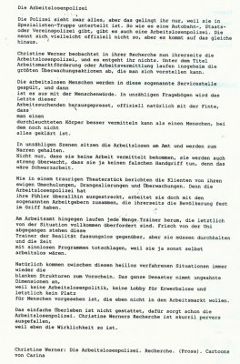 Die Arbeitslosenpolizei von Christine Werner