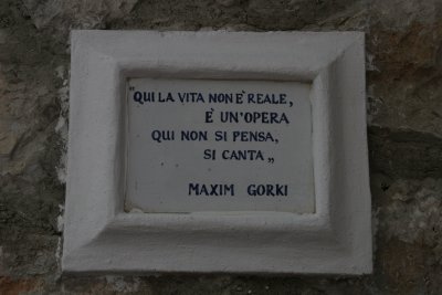 Gorki lived in Capri from 1906