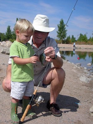 Here's one of the SIX fish he caught
