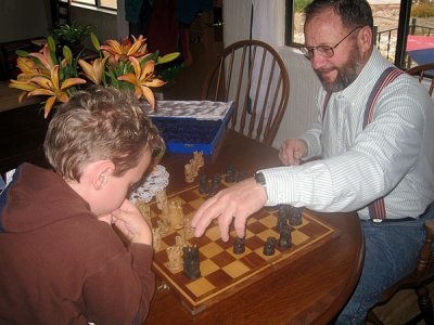 Chess masters compete.