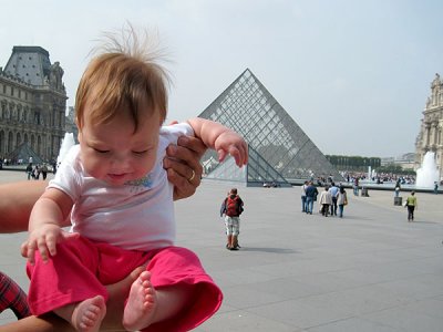 Kristina at the Louvre
