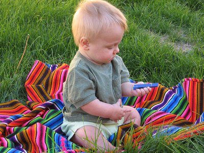 Studying a clothespin