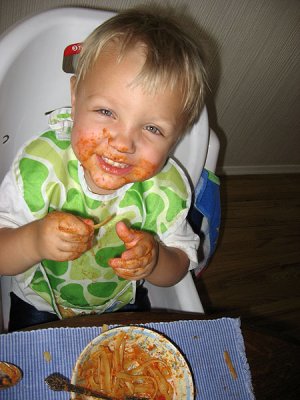 Spaghetti is yummy!