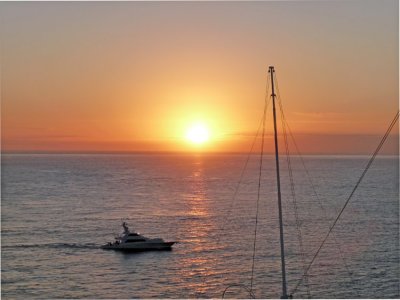 Coming into Cabo San Lucas at Sunrise