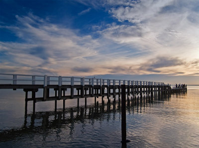 Dropping a line from the jetty by Dennis