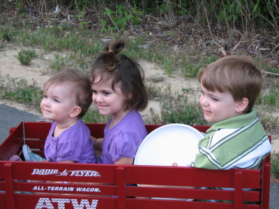 cousins in the wagon