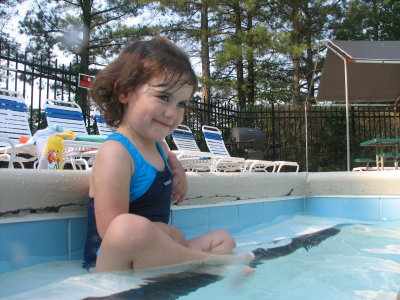 Nicole in the pool
