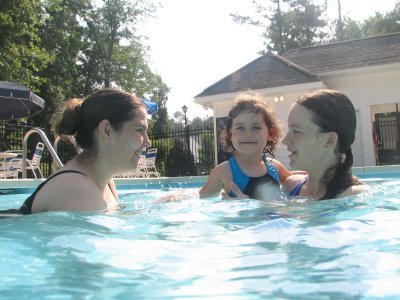 girls in the pool