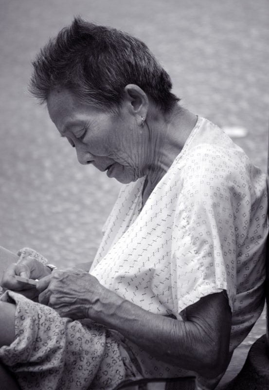 She reads her fortune...