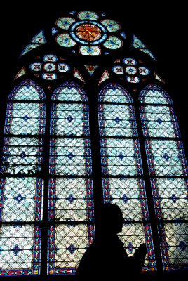 Stained glass window Notre Dame