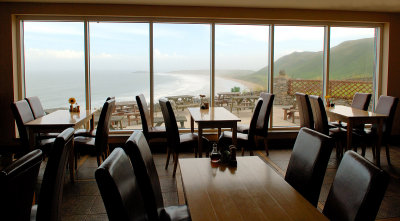 The view from  Worms Head Hotel