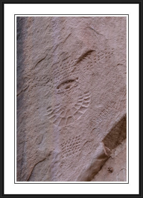 Pecked Petroglyph Panel in Echo Park