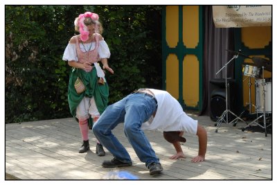 The Limey Birds were very impressed with how bendy Justin was....