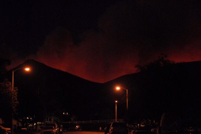 Tri Complex Fire Chino Hills night shots