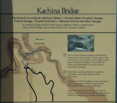 Kachina Bridge Trail Sign