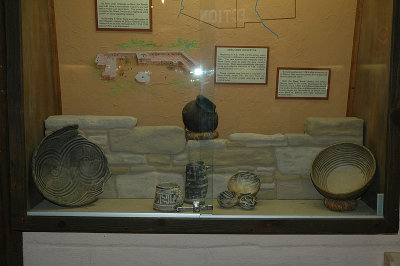 Excavated pottery exhibits