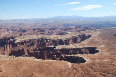 White Rim, Canyonlands. Can you see the 4x4 track? (100 miles, estimated time: three days.)