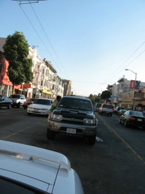 love parking in the middle of the street!