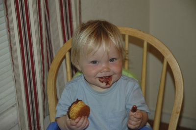 Charlie Getting in on the Cupcake Action