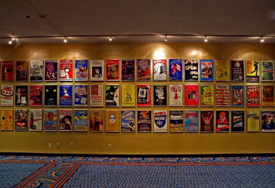 Wall of theatre posters