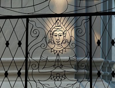 Angel on a fence