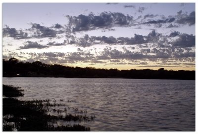 Sunset glow Whiterock lake-fall 2006