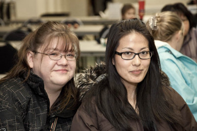 Trina and Dechen at Moosonee Native Friendship Centre AGM