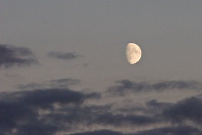 Moon in a cloudy sky