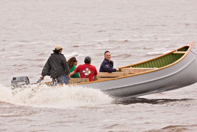 Taxi boat headed to Moosonee from Moose Factory